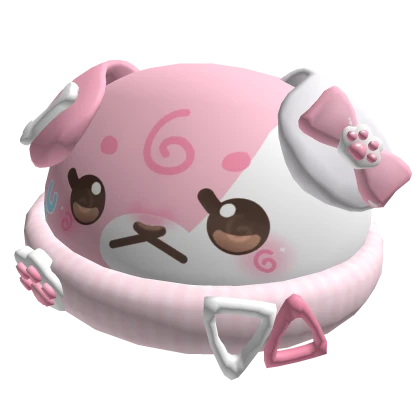 ♡ kawaii pastel pink candy puppy beanie