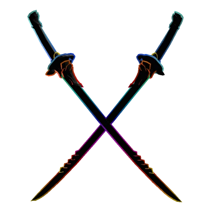 Rainbow Cartoon Double Sword