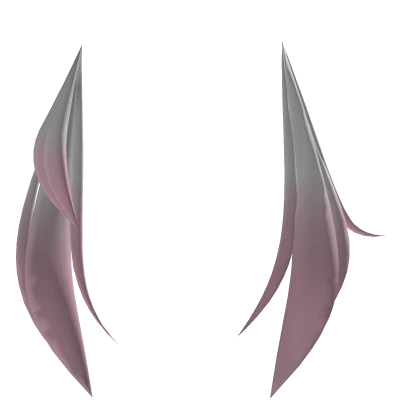 Asymmetrical white & pink gradient tails