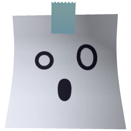 White Ghost Sticky Note Mask