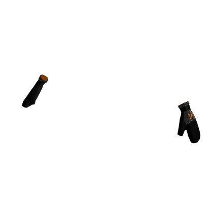 Gloves With Black Fingers Of Fire