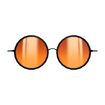 Orange Round Framed Sunglasses