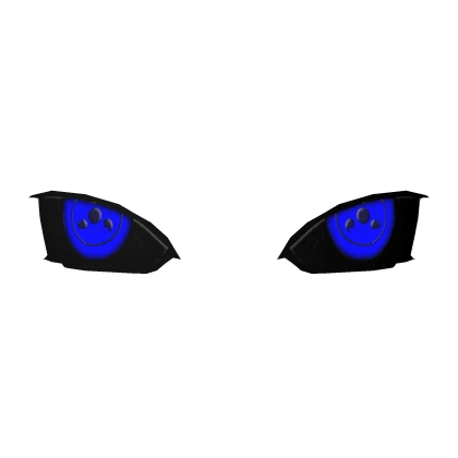 Glowing Uchi Clan Evil Eyes Blue