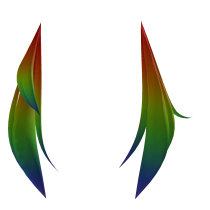 Asymmetrical rainbow tails