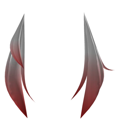 Asymmetrical white  to red gradient tails