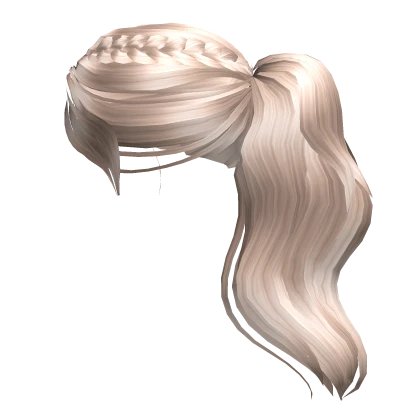 Ponytail with Braids - Platinum Blonde