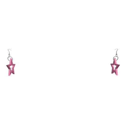 Pink Y2K Sparkle Star Earrings 