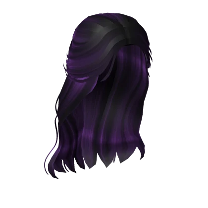 Flower Girl Half Up Wavy Braid in Vampire Purple