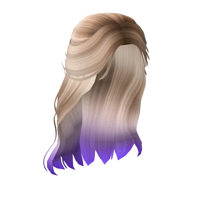 Flower Girl Half Up Wavy Braid in Blonde n Purple