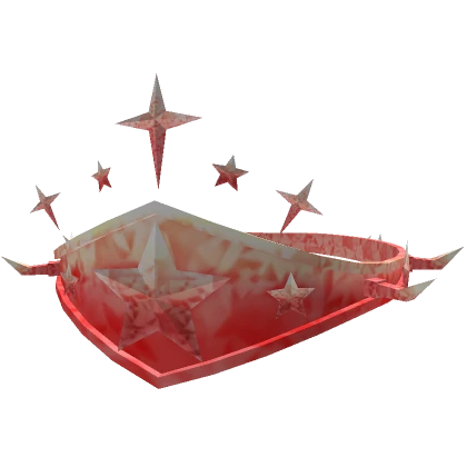 Red Sparkling Crystal Stars Crown