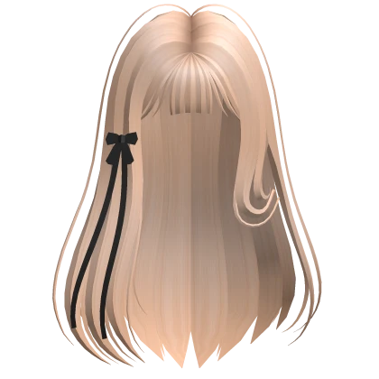 Straight Hair with Ribbon Blonde