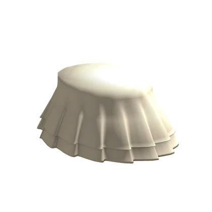 cream ruffled mini skirt