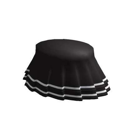 black anime ruffled mini skirt