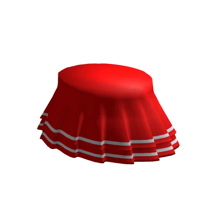red anime ruffled mini skirt