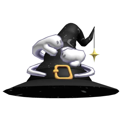 Black Celestial Wizard Hat 