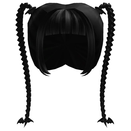🦇 Cute Braids With Bat Bows 🎃