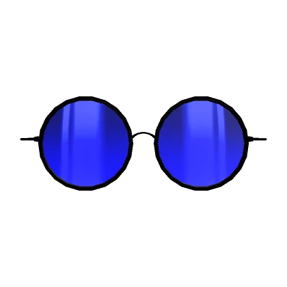 Blue Round Framed Sunglasses