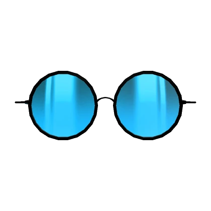 Cyan Round Framed Sunglasses