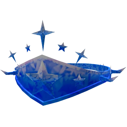 Blue Sparkling Crystal Stars Crown