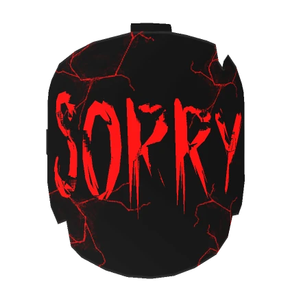 Animated Sorry broken mask red