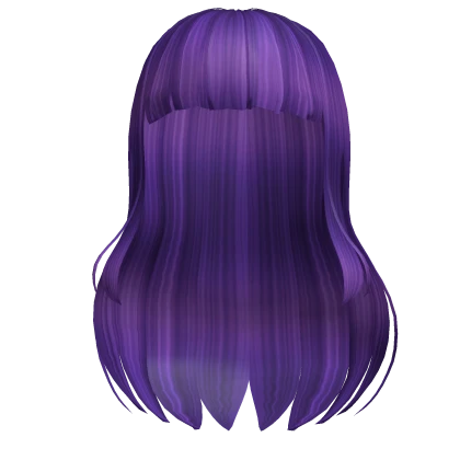 Straight Blunt Bangs in Purple
