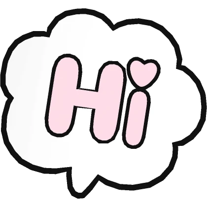 ♡ cute neon pink glowing "hi"