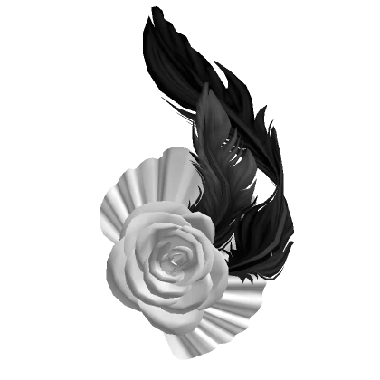 Victorian Rose Facinator in White & Black