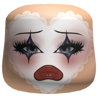 Sad Jester Makeup Cheeks Head Light Skin Tone