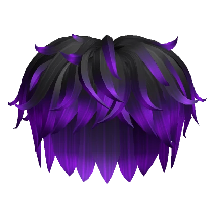 Black Purple Messy Boy Hair