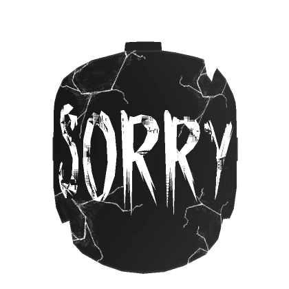 Animated Sorry broken mask white