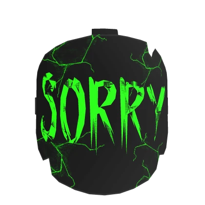 Animated Sorry broken mask Green