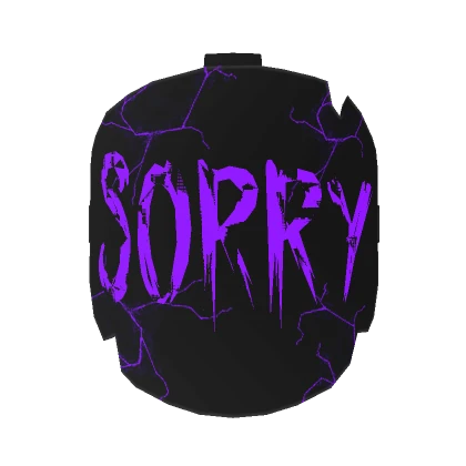 Animated Sorry broken mask purple