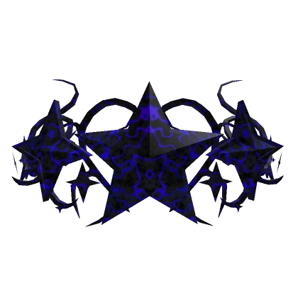 Blue Radioactive Star Cyber Sigil Crown