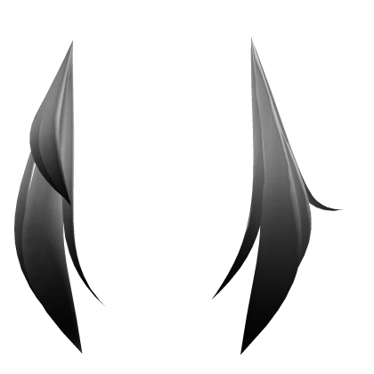 Asymmetrical white to black gradient tails