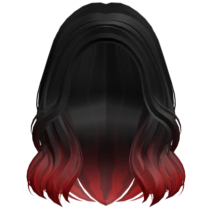 Short Wavy Autumn Girl Hair (Black Red)