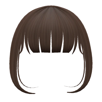 Aesthetic brown fringe w/ bangs