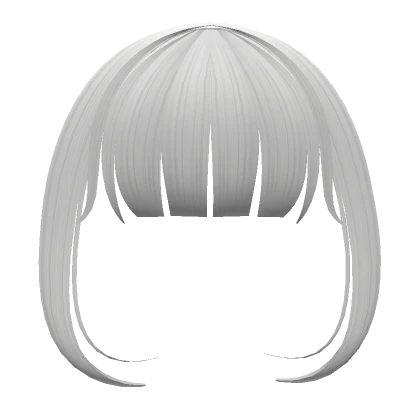 Aesthetic white fringe w/ bangs