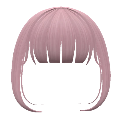 Aesthetic pink fringe w/ bangs