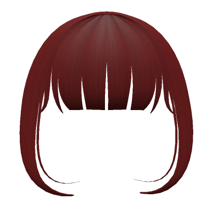 Aesthetic red fringe w/ bangs