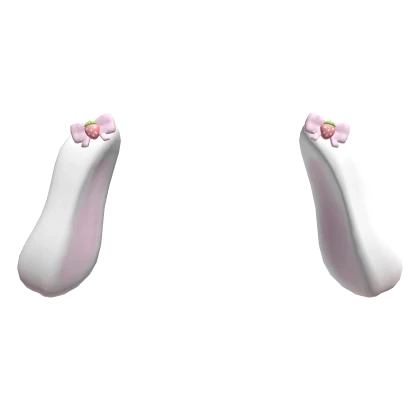 ♡ soft kawaii baby bunny ears w/ strawberry bows