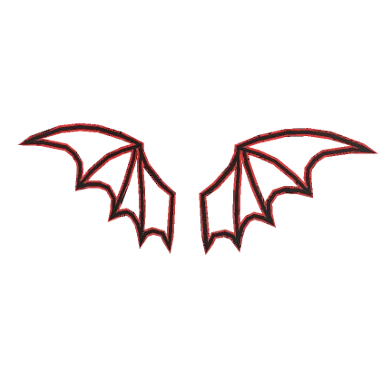 Red Glitch Bat Wings