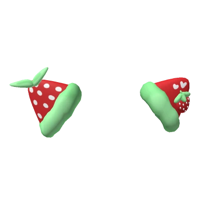 strawberry kawaii kitty ears ( red )