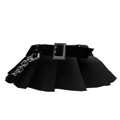 Chibi Y2K Black Skirt with Belt