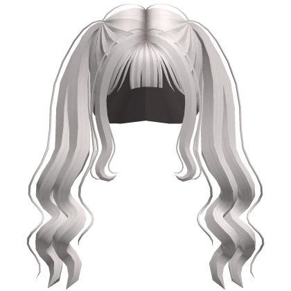 Silver Curly Pigtails