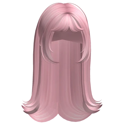 Long Sleek Vamp Hair w/ Bangs (Pink)