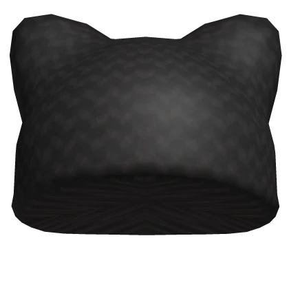 Chunky Knit Cat Beanie in Black