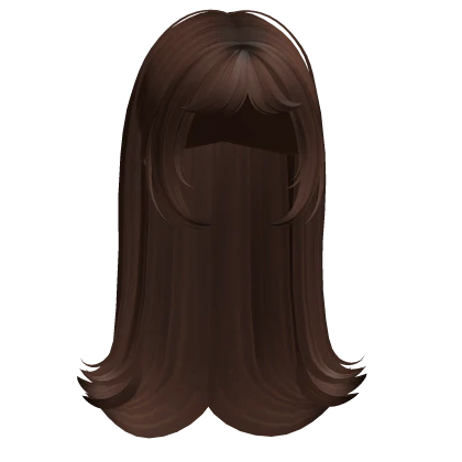 Long Sleek Vamp Hair w/ Bangs (Brown)