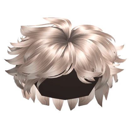 Platinum Blonde Messy Anime Boy Hair