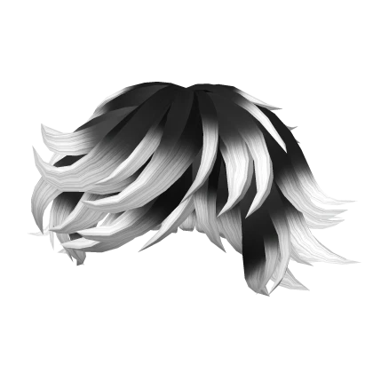 black white messy hair anime season 11