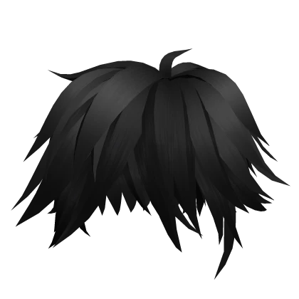 black messy hair anime season 14